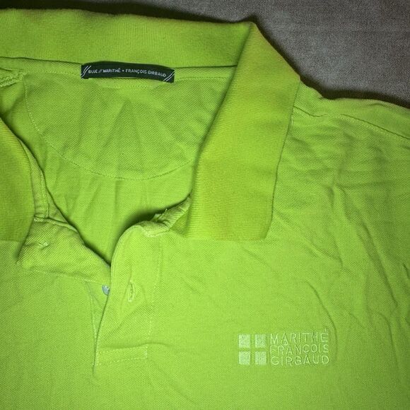 VINTAGE Marithe Francois Girgbaud Shirt Mens 3X Green Embroidered Logo - Picture 1 of 6